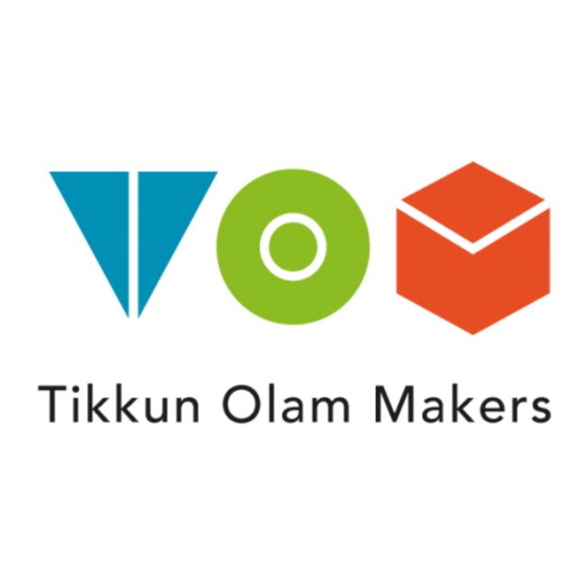 TOM Logo in blue, green and orange